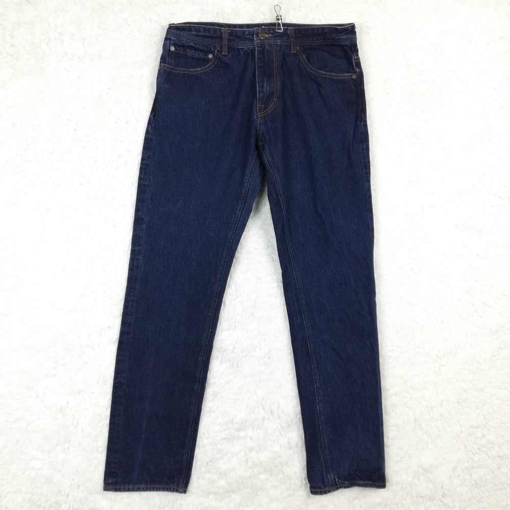 Gild Mens Jeans Straight Leg Blue Denim Dark Wash Regular Fit 34x34